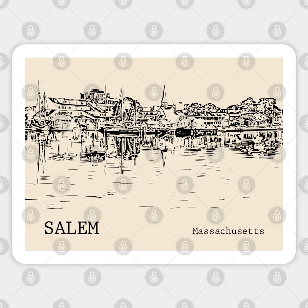Salem Massachusetts Sticker by Lakeric